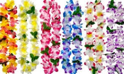 6 Counts Summer Garland Hawaiian Leis Bulk,leis for luau party,hawaiian leis for adults,beach party favors for adults,Summer Beach Vacation,Theme Party Decorations