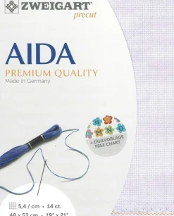 14-Count Vintage Lilac Precut Stern-Aida Cross Stitch Fabric by Zweigart 3706/5059