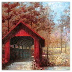 Covered Bridge Canvas Wall Art