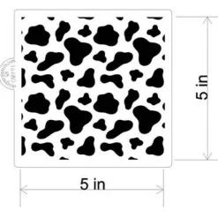 Cow Print Cookie and Craft Stencil | CM191 by Designer Stencils | Stencils for Royal Icing, Airbrush, Dusting Powder |