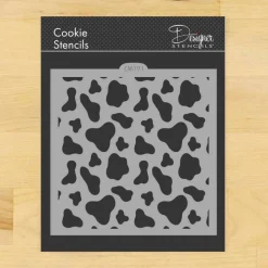 Cow Print Cookie and Craft Stencil | CM191 by Designer Stencils | Stencils for Royal Icing, Airbrush, Dusting Powder |