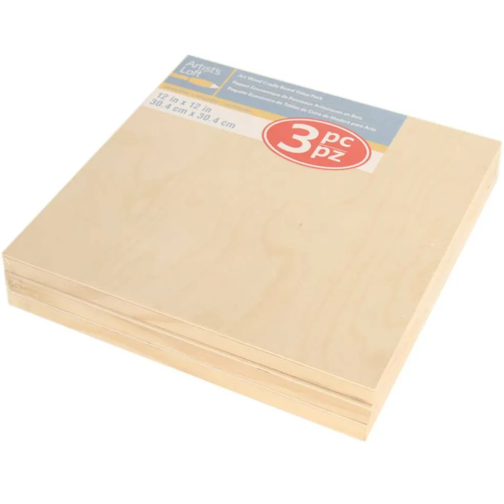 Cradled Wood Painting Panel Pack by Artist's Loft™ Necessities™