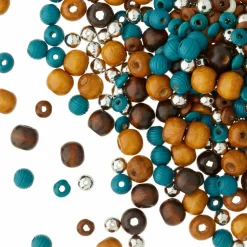 Craft Brown & Turquoise Mixed Wooden Beads by Bead Landing™