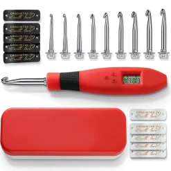 CraftBud Digital Counting Crochet Hook Set