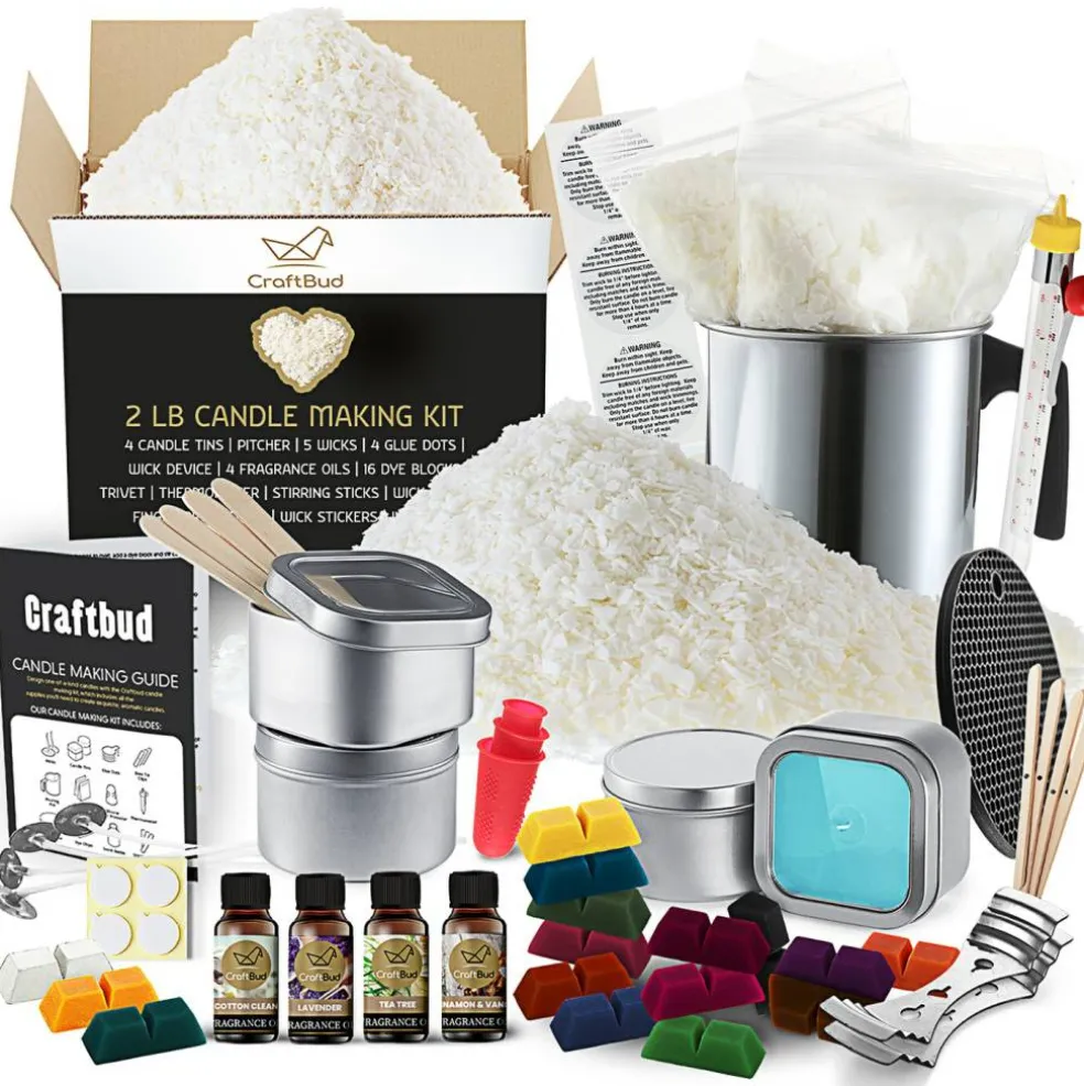 CraftBud DIY Natural Soy Candle Making Kit