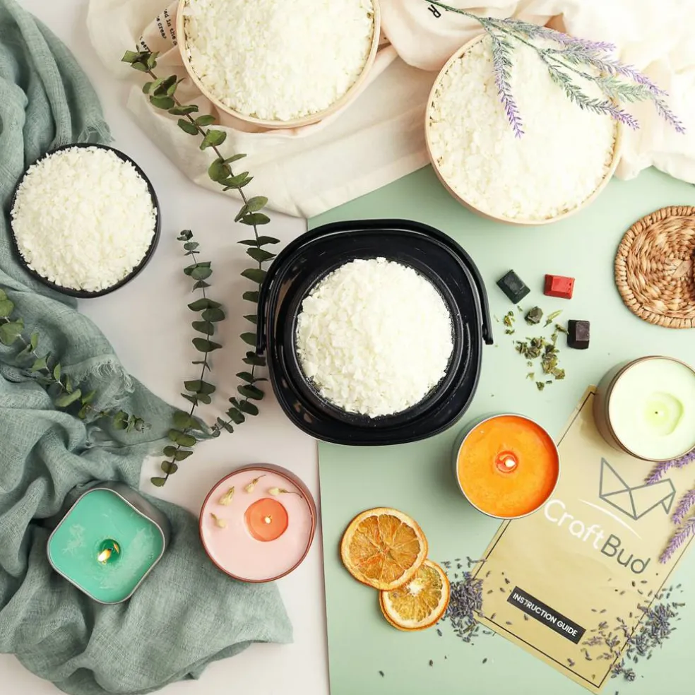 CraftBud DIY Natural Soy Candle Making Kit