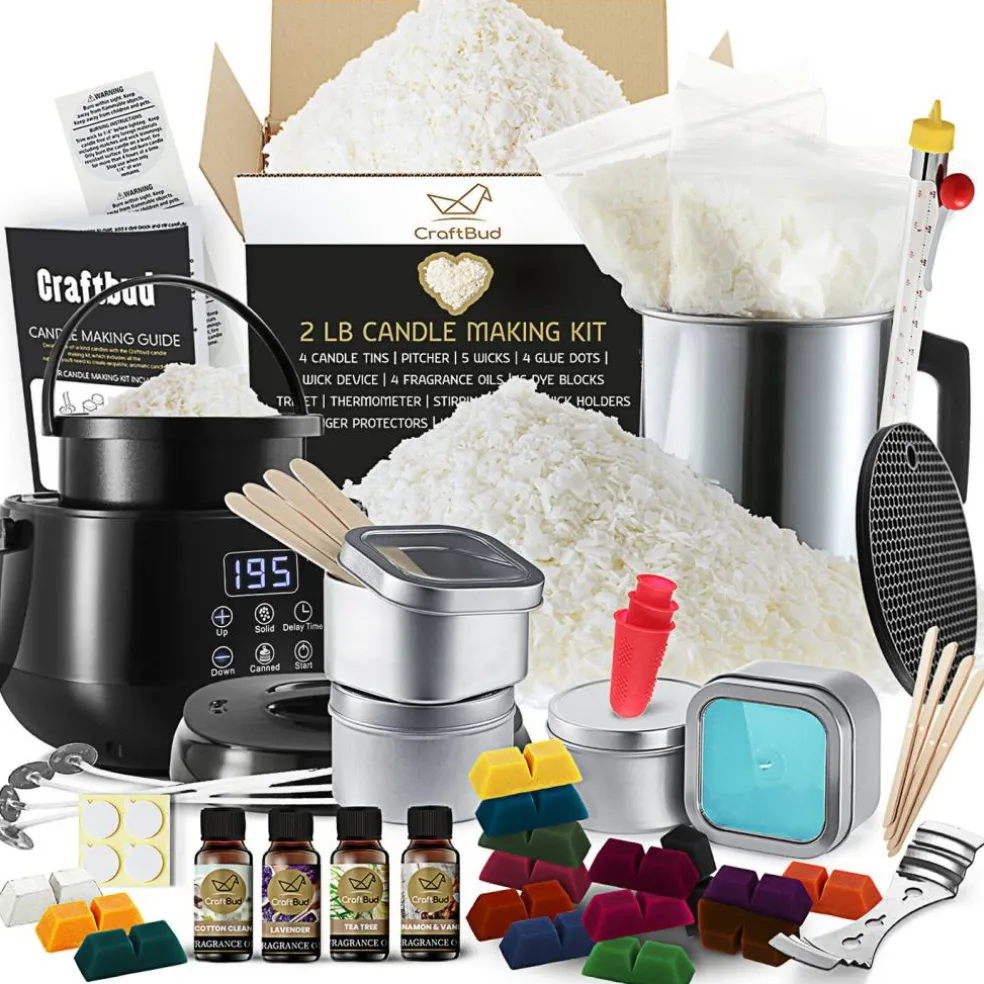 CraftBud DIY Natural Soy Candle Making Kit
