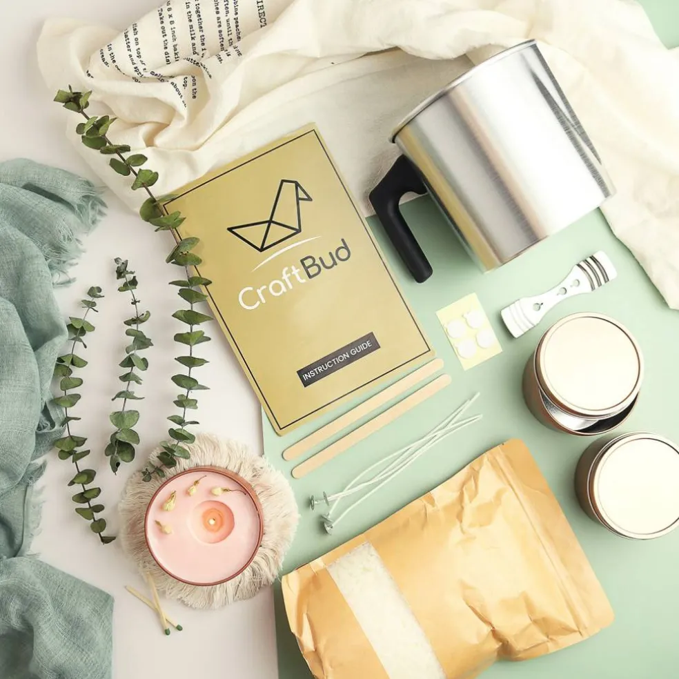 CraftBud DIY Natural Soy Candle Making Kit
