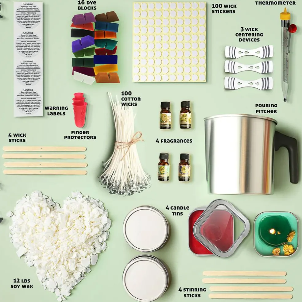 CraftBud DIY Natural Soy Candle Making Kit
