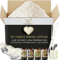 CraftBud DIY Natural Soy Wax Candle Making Kit