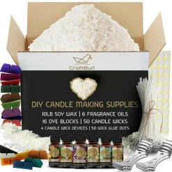 CraftBud DIY Natural Soy Wax Candle Making Kit