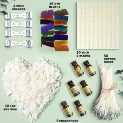 CraftBud DIY Natural Soy Wax Candle Making Kit