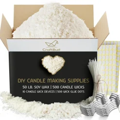 CraftBud Natural Soy Candle Wax Accessories Kit