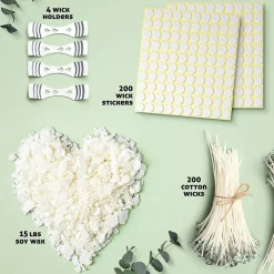 CraftBud Natural Soy Candle Wax Accessories Kit