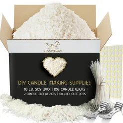 CraftBud Natural Soy Candle Wax Accessories Kit