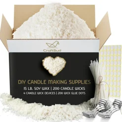 CraftBud Natural Soy Candle Wax Accessories Kit