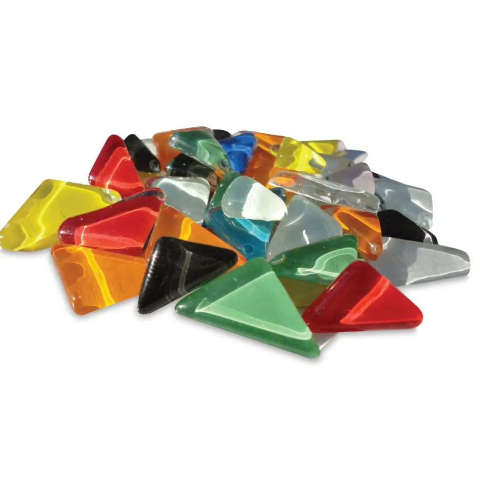 Crafter's Cut Crystal Angles Mosaic Tiles - Assorted Colors, 1 lb