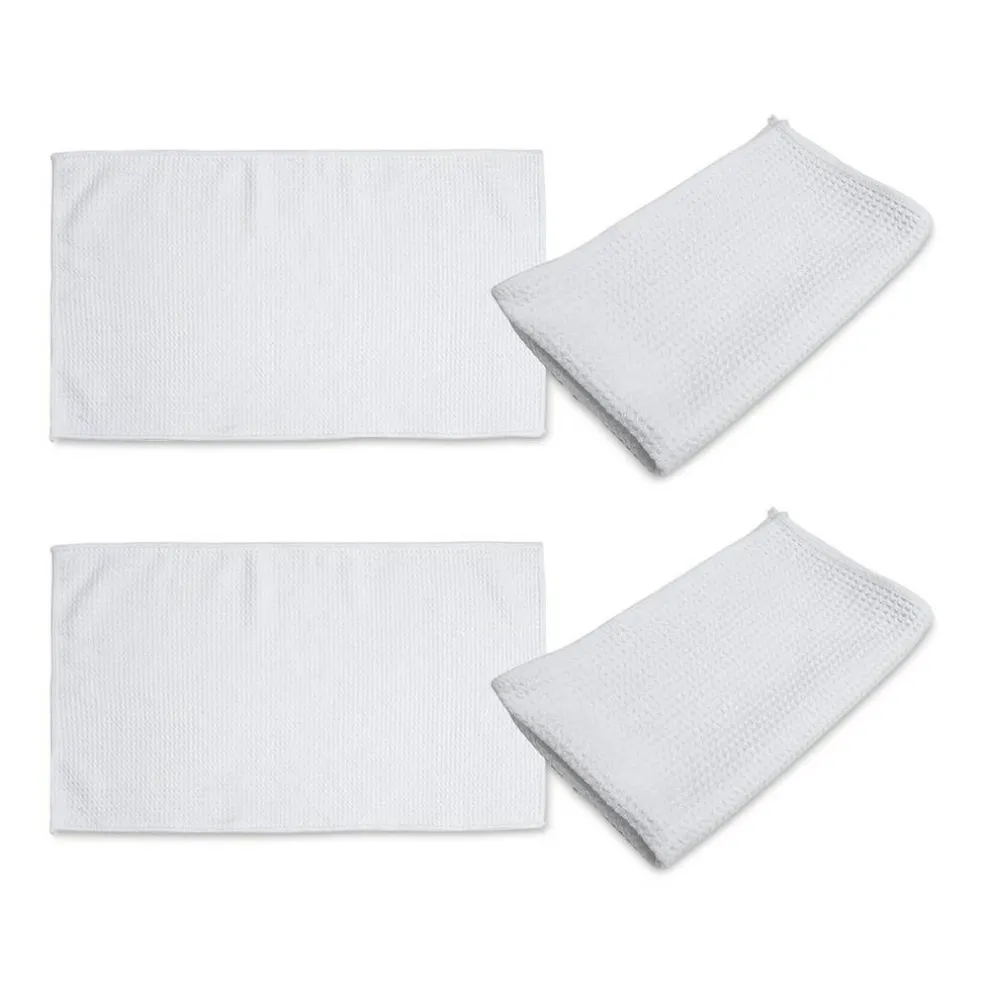 Craft Express Sublimation Printing Towels - Waffle Kitchen Towel, 11" x 18", Pkg of 4