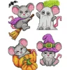 Crafting Spark Halloween Mouses Plastic Canvas Counted Cross Stitch Kit