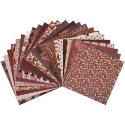 Craft Smith 12" x 12" Dark Berry Rose Paper Pad, 48 Sheets