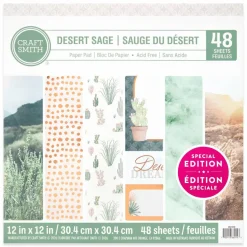 Craft Smith 12" x 12" Desert Sage Paper Pad, 48 Sheets