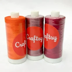 Craftsy Stash Builder Thread Set Bundle Reds 3 spools 100% Cotton
