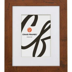 Craig Frames Bauhaus 125 Dark Walnut Picture Frame with Mat