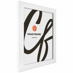 Craig Frames Contemporary White Satin Picture Frame