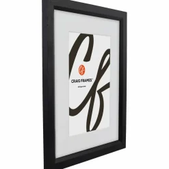 Craig Frames Economy Ebony Hardwood Picture Frame with Mat