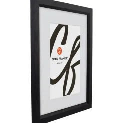 Craig Frames Economy Ebony Hardwood Picture Frame with Mat