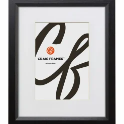 Craig Frames Economy Ebony Hardwood Picture Frame with Mat