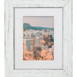 Craig Frames Jasper Marshmallow Weathered White Picture Frame with Mat