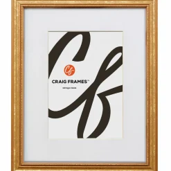 Craig Frames Stratton Aged Gold Picture Frame with Mat