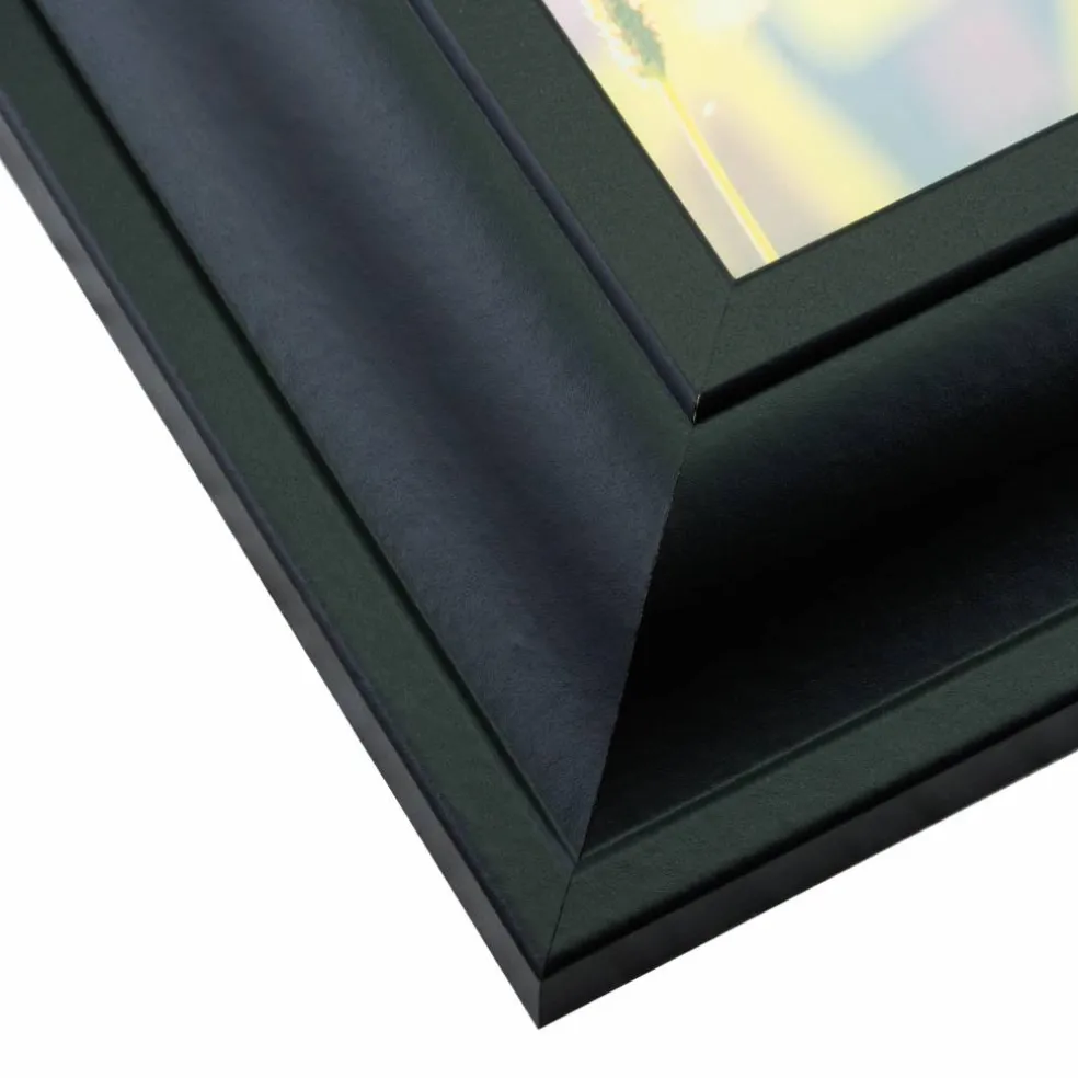 Craig Frames Upscale Satin Black Picture Frame with Mat