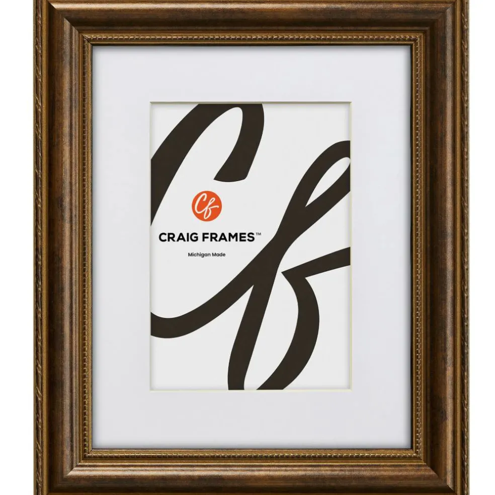 Craig Frames Victoria Ornate Bronze Picture Frame with Mat