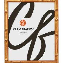 Craig Frames Vintage Bamboo Brushed Gold Picture Frame