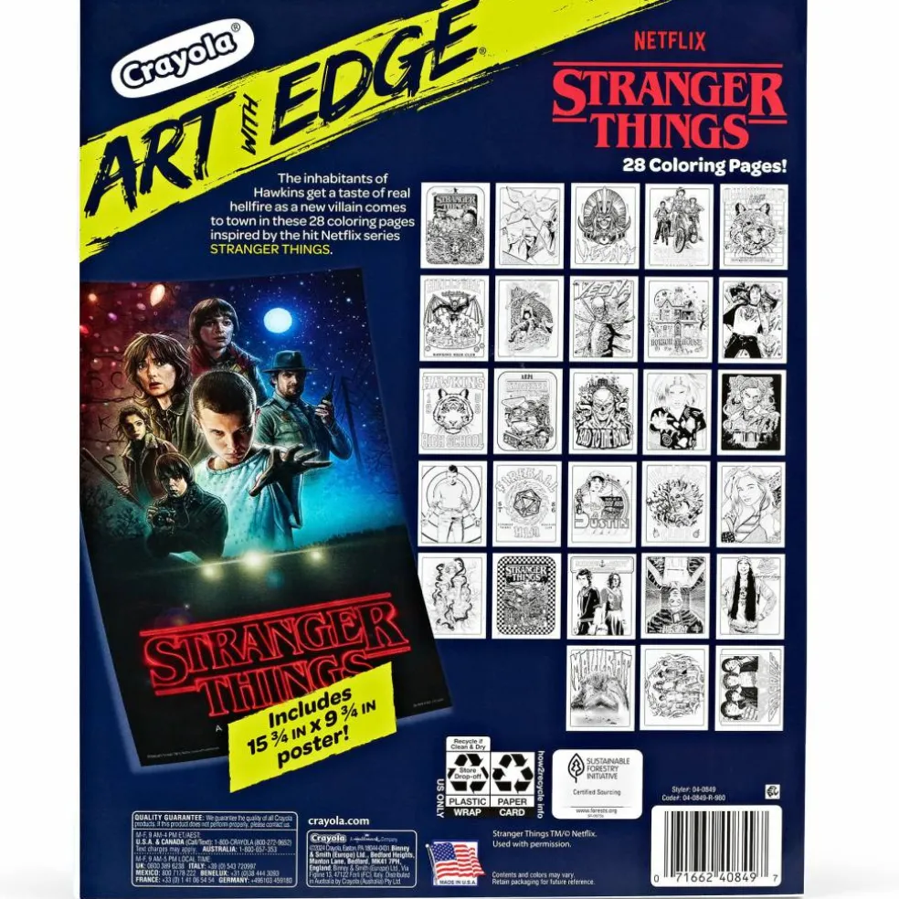 Crayola® Art with Edge Stranger Things Coloring Book, 2ct.