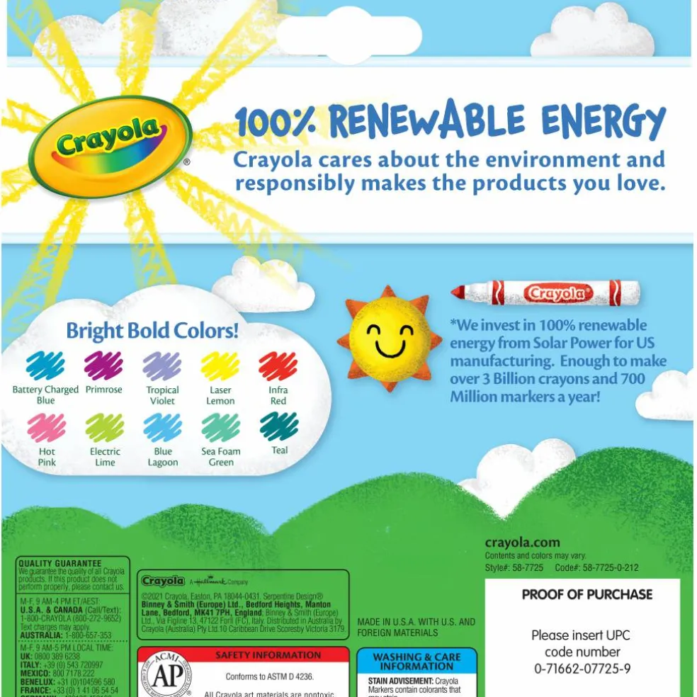 Crayola® Bold & Bright Broad Line Markers, 10ct.