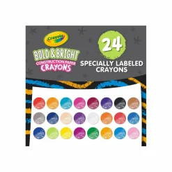 Crayola® Bold & Bright Construction Paper Crayons, 24ct.