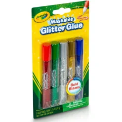 Crayola® Bold Washable Glitter Glue, 6 Packs of 5