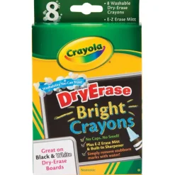 Crayola® Brights 8 Color Washable Dry-Erase Crayon Set