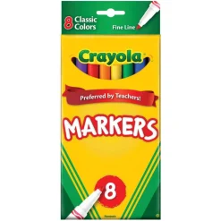 Crayola® Classic 8 Color Fine Line Marker Set