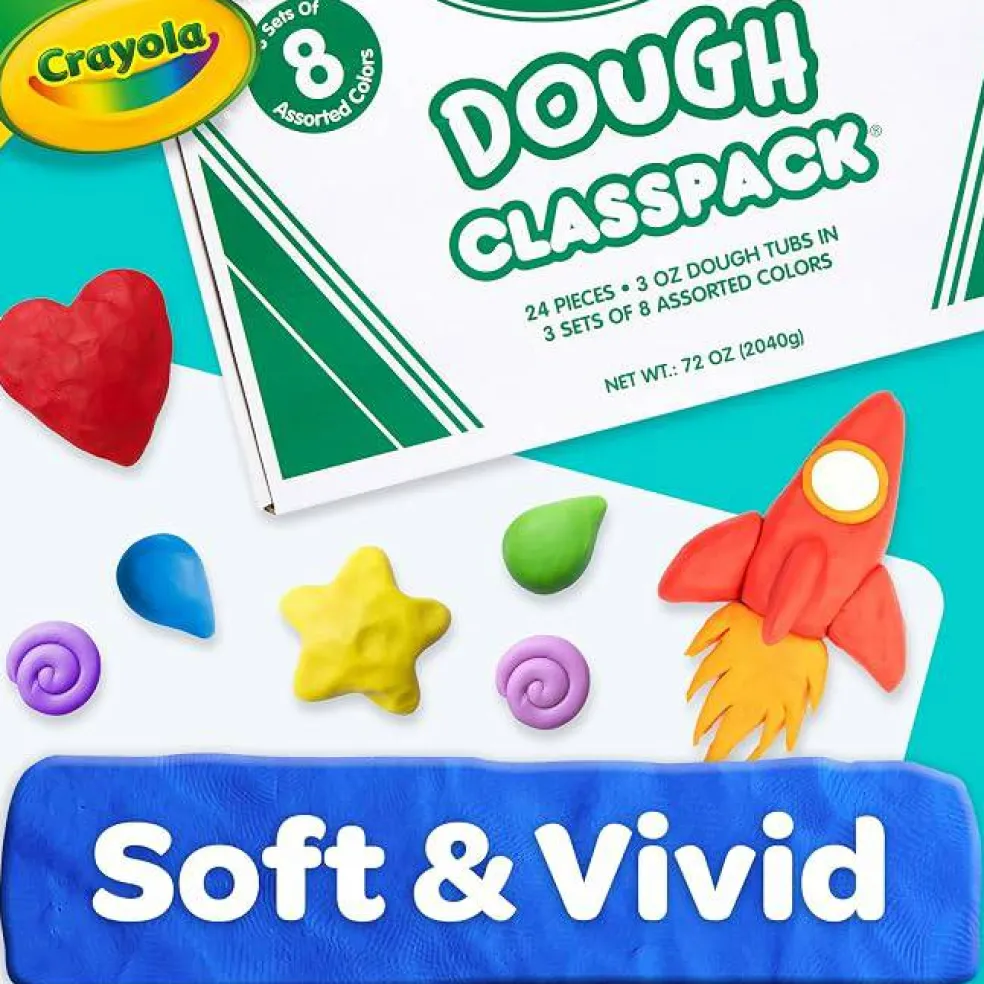 Crayola Dough Classpack, 3 oz Tubs, Assorted Colors for Classroom & Kids Crafts