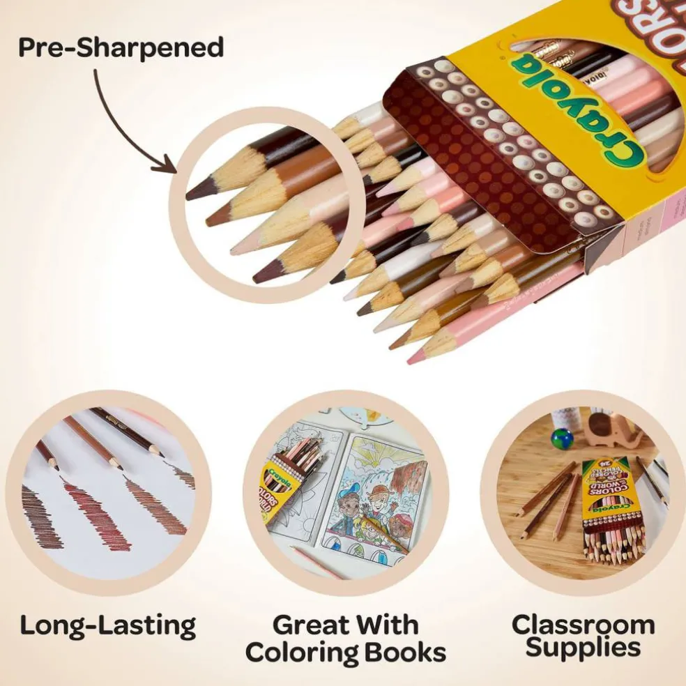 Crayola® 3 Pack Colors of the World Colored Pencils, 24ct.