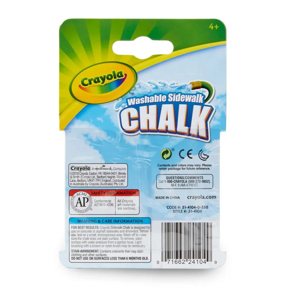 Crayola® Sidewalk Chalk, 12 Packs of 4