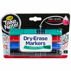 Crayola® Take Note™ Chisel Tip Dry Erase Markers, 6 Packs of 4