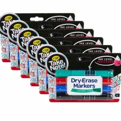 Crayola® Take Note™ Chisel Tip Dry Erase Markers, 6 Packs of 4