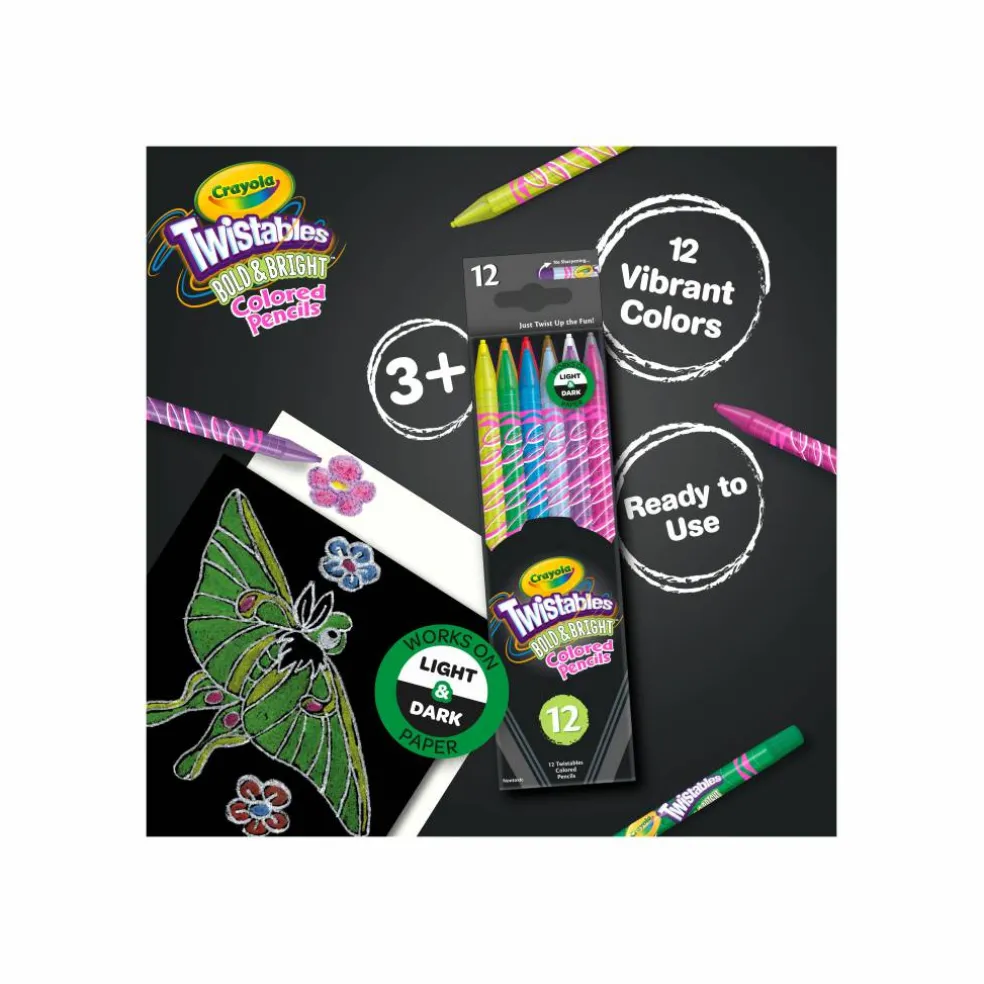Crayola® Twistables™ Bold & Bright Colored Pencils, 12ct.