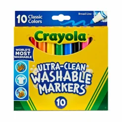 Crayola® Ultra-Clean Broad Line Classic Color Markers, 10 Count