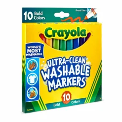 Crayola® Ultra-Clean Broad Line Bold Markers, 10 Count